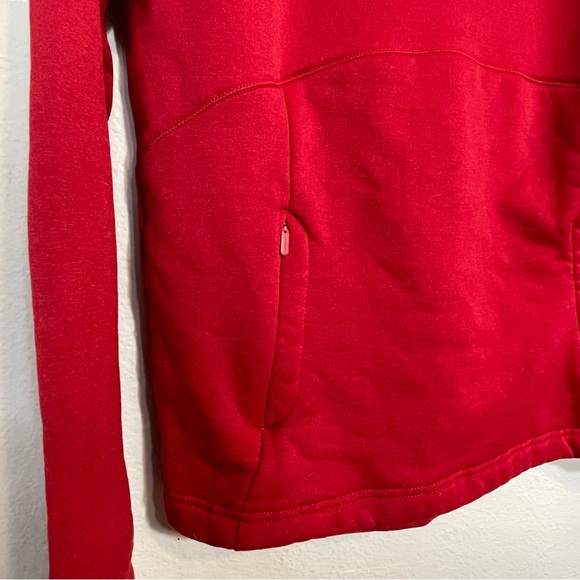 ATHLETA Polartec Funnel Neck Sweatshirt XS  Decadent Red CYA Top NWOT - Picture 3 of 9